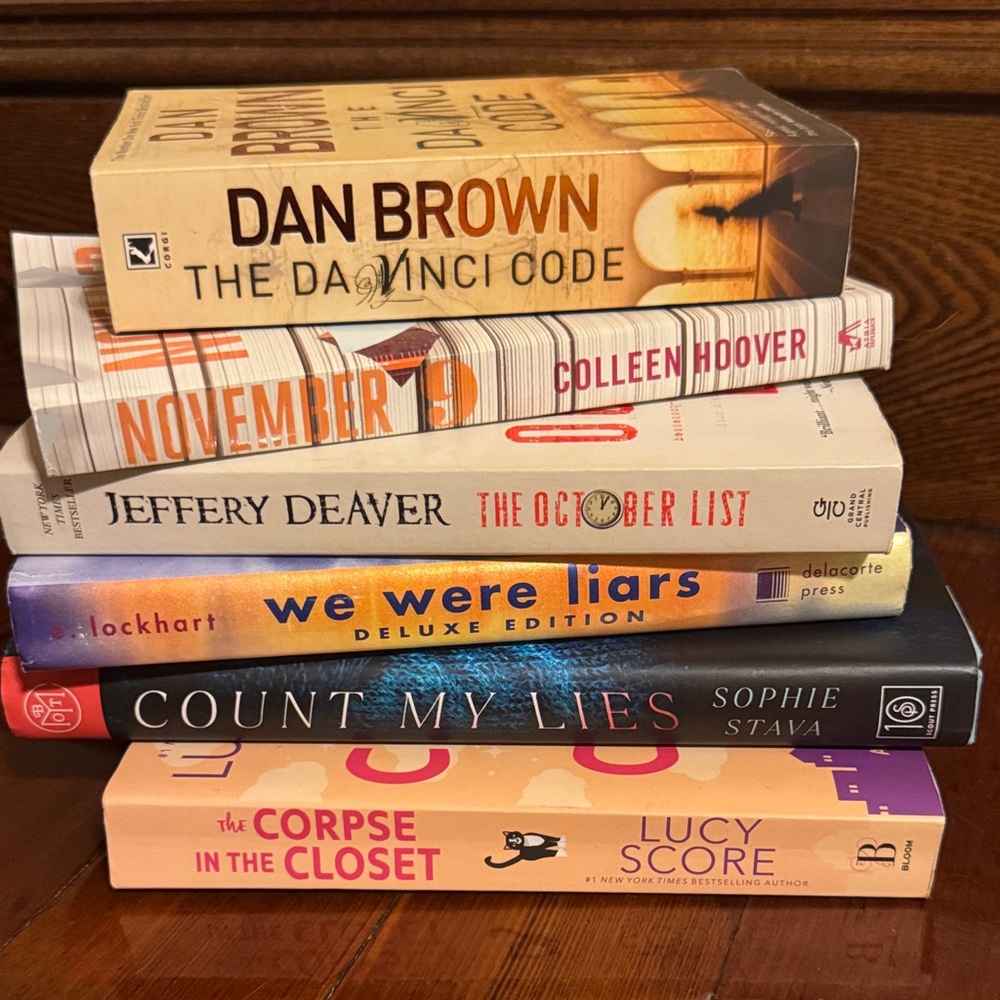 Stack of Popular Fiction Books